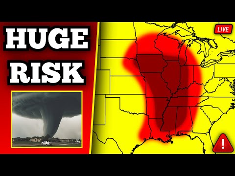 🔴 BREAKING Major Tornado Outbreak Coverage - Violent Tornadoes Possible - With Live Storm Chasers