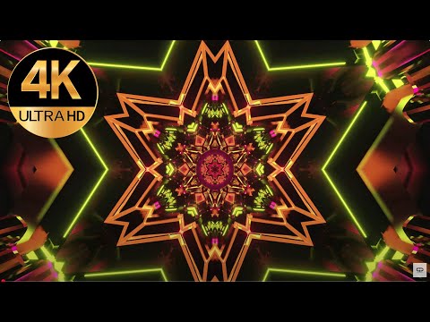 7 hour Tv 4k Meditation Metallic Multi color Relaxing Abstract Background Tunnel Video, screensaver