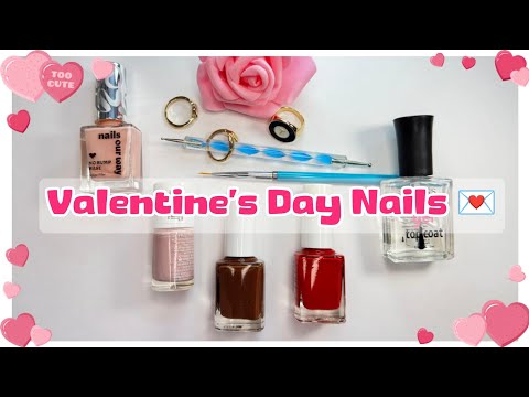 How to do Easy Nail Art for Valentine’s Day💌 DIY Nail Art ideas at home #230