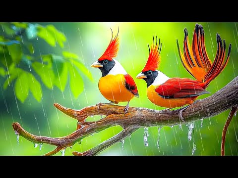 Birds Singing in Rain 4K~ Birdsong to Heal Stress, Fatigue and Depression, Release Negative Emotions