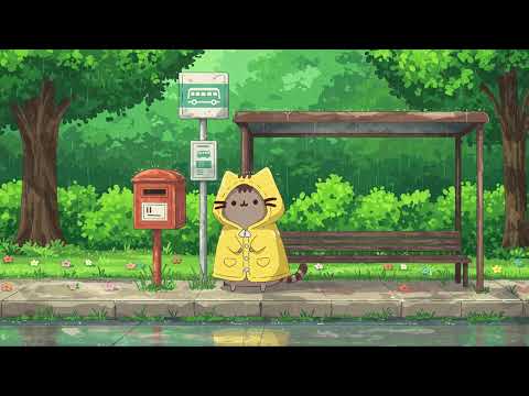 Lofi Rainy Days with Pusheen 🌧️ Warm & Soft Beats for Study & Sleep ☕ Relaxing Lofi Beats