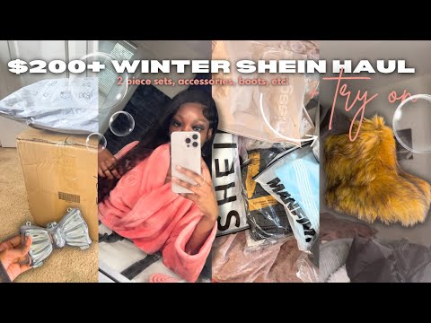 $200+ HUGE WINTER SHEIN HAUL + TRY ON ( 2 piece sets, accessories, boots, etc ) | CamiyahAliyah ❄️