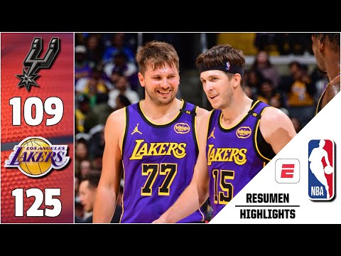 Con Luka Doncic y Austin Reaves, LOS LAKERS logran la victoria 125-109 vs SAN ANTONIO SPURS | NBA