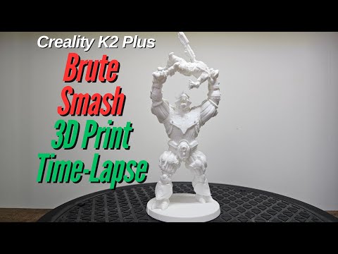 3D Print Time-Lapse of Brute Smash Figurine From Halo on Creality K2 Plus