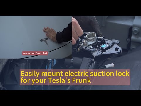 Free your hands - Tesla Model Y/3 Electric Suction Lock for the Frunk, super easy mount process