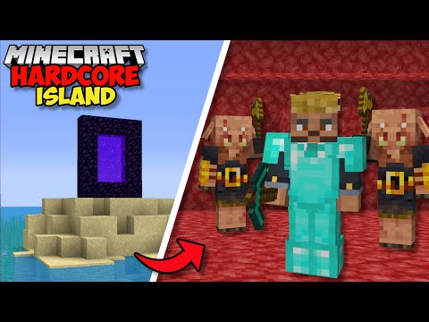 Insane NETHER ADVENTURE On A Minecraft ISLAND in Hardcore (#3)