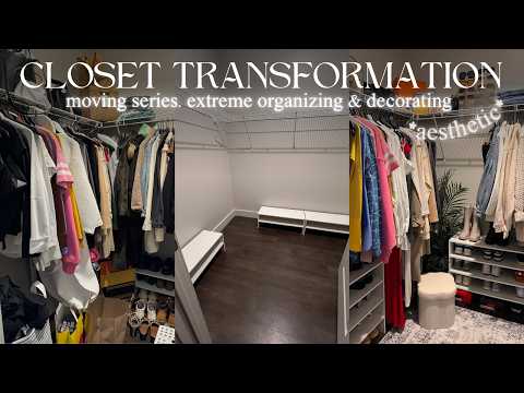 Moving Series Ep.2 | Closet Makeover, Organize My Closet With Me, Mini Tour, Renter Friendly + More!