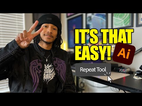 How to Use the Repeat Tool in Adobe Illustrator! 💫