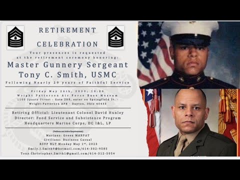 Retirement Ceremony of Master Gunnery Sergeant Tony Smith