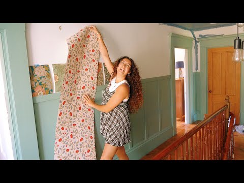 I'm Covering My Entire Hallway with Wallpaper | Hallway Renovation!