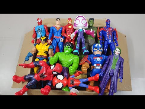 CAPTAIN AMERICA VS HULK VS SUPERMAN VS SPIDERMAN VS IRONMAN VS VENOM SUPERHERO AVENGERS UNBOXING