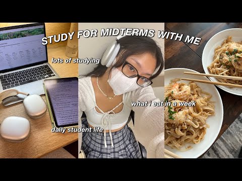 STUDY VLOG | a productive week in my life | studying for midterms, what i eat & new hobbies