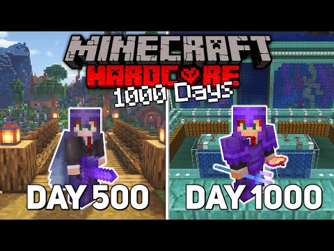 I Survived 1000 Days in HARDCORE Minecraft...Here's What I Did..