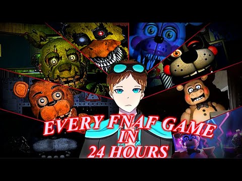 COMPLETING EVERY FNAF GAME IN 24 HOURS || FNaF 24 Hour Challenge || FNaF 10th ANNIVERSARY