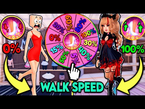 WHEEL Picks My *WALK SPEED* PERCENTAGE... *this was a mistake* | ROBLOX Dress to Impress