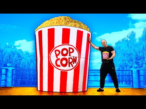 I filled a Giant Bucket of 1,000,000 popcorn