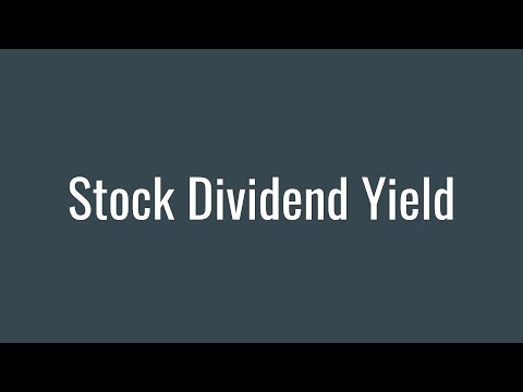 Stock Dividend Yield