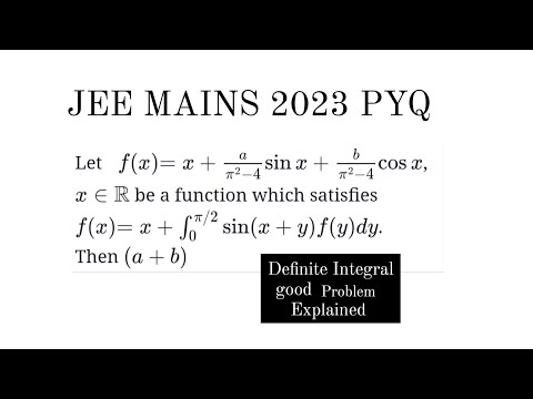 Good Problem of Definite Integral solved | JEE MAIN 2023