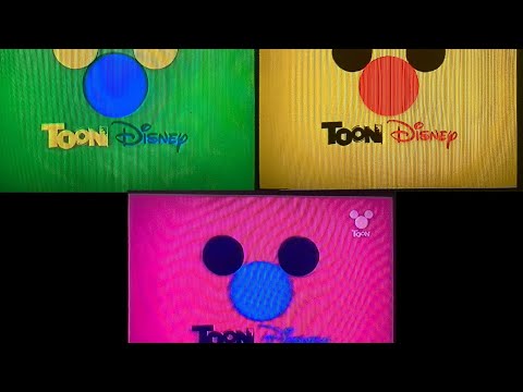 Toon Disney Branding Green Yellow And Pink