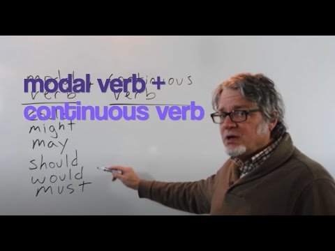 modal verb + continuous verb