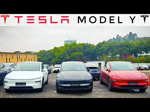 New Tesla Model Y All Color Options Test Drive | On-Road Presence | Glacier Blue , White , Red