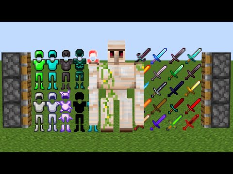 iron golem and all swords and all minecraft armor combined