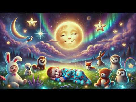 Zoo Animals Lullaby for Babies 🙉🐶 | Soothing Sleep Music with Cute Animal Friends 💤 🌙