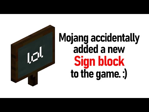 We got new SIGNS in Minecraft!! By mistake.