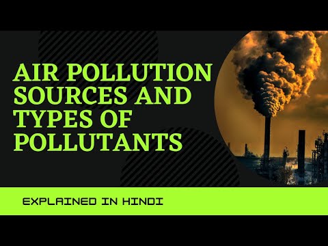 Air pollution sources and types of pollutants