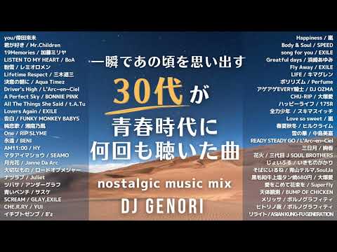 【サビのみ作業用BGM】30代が青春を思い出すJ-POPメドレー、絶対に一度は聴いたことがあるメドレー#50曲メドレー ※9:17~の月光花が著作権の関係で自動的にカットされてます。。。すみません！