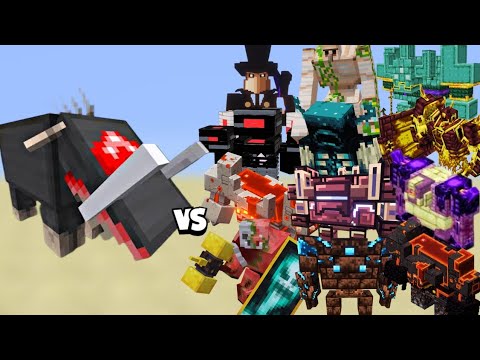 Minecraft All Bosses vs T-Rabus - Ultimate Battle!