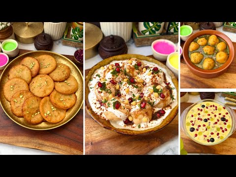 4 Must Try Holi Special Recipes | Pua Recipe | Dahi Vada | Fruit Custard | Pani Phulki | Holi Recipe