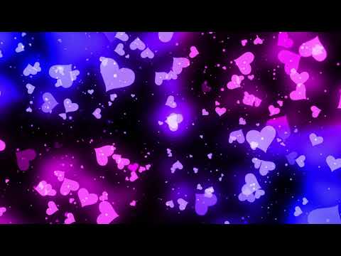 Romantic Heart Flying Video Background ||Blue Love heart Background Video || Heart vfx Download