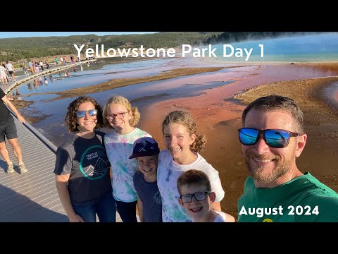 Big Family Vacation (BFV): Yellowstone day 1, Old Faithful, Grand Prismatic, and more exploring