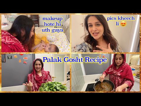 How I make Palak Gosht| Photoshoot kar hi liya| Recipe Vlog