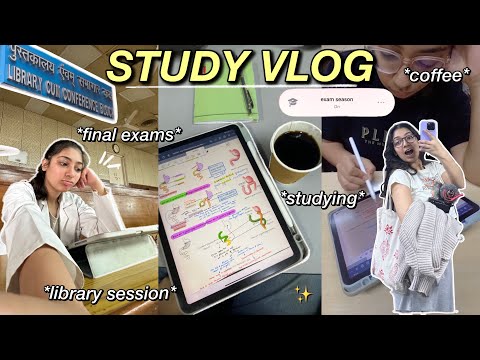 48 HR STUDY VLOG🎧📓₊˚: final exams, studying, library sessions, extremely productive, coffee☕️