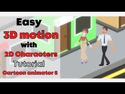 How to add 2D Characters to 3D Scenes in Cartoon Animator 5 Tutorial