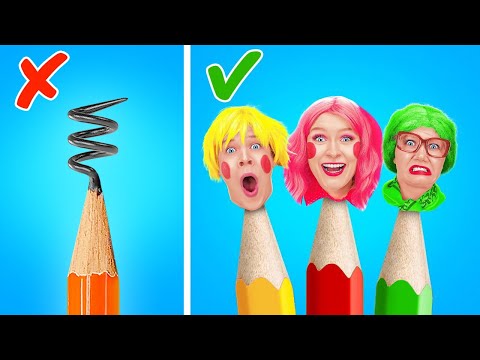 MIND-BLOWING ART HACKS || Easy Crafts and Hacks for Genius Students by 123GO!FOOD