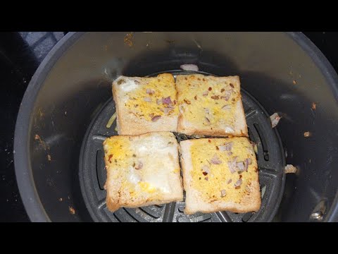 Bread omlet in airfryer #full recipe #airfryer recipe #indian Street food.