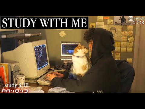 study with me live pomodoro | 12 hours