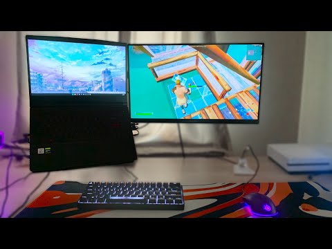 Fortnite But on a Laptop Setup... (POV)