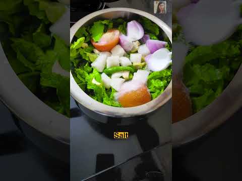 Saag Recipe | Spinach & Mustard Leaves | #shorts