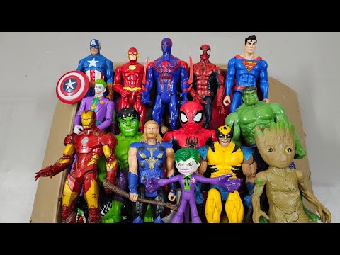 CAPTAIN AMERICA VS HULK VS SPIDERMAN VS IRONMAN VS THANOS VS VENOM  SUPERHERO AVENGERS UNBOXING