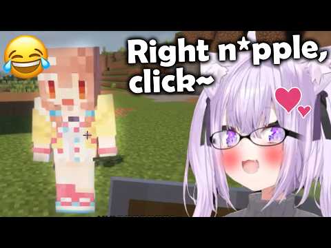 Okayu Can't Stop Touching Korone's TKB 💀😭 (Minecraft New World)