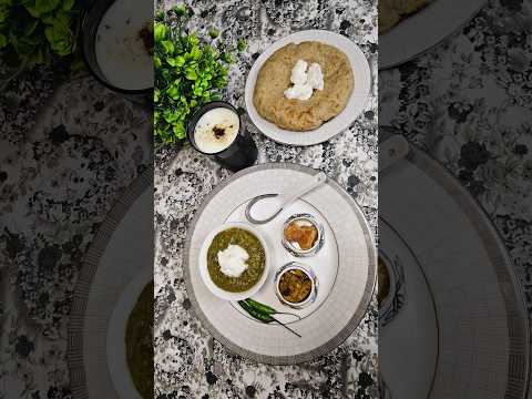 Bajre ki Roti Sarso ka Saag | Meal Of The Day | Plating Desi Khana #youtubeshorts #shorts #plating