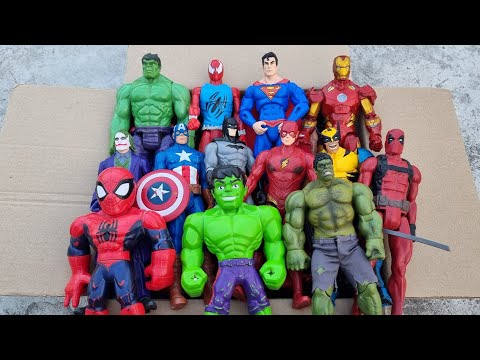 VENOM VS SPIDERMAN VS HULK VS CAPTAIN AMERICA VS IRONMAN VS SUPERMAN SUPERHERO AVENGERS UNBOXING