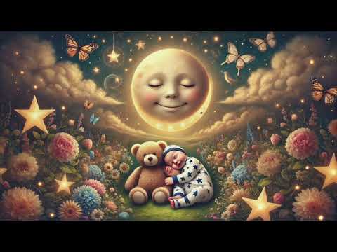 Moon & Stars Lullaby for Babies ❤️| Soothing Voice & Relaxing Sleep Music | Fall Asleep In 3 Minutes