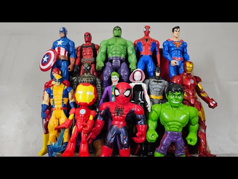 VENOM VS SPIDERMAN VS CAPTAIN AMERICA VS IRONMAN VS HULK VS THANOS SUPERHERO AVENGERS UNBOXING