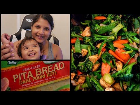 Kevin Cooks Tofu and Veggies & I Found Frozen Dhalpuri at the Grocery in Texas!