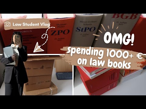 Spending 1000+ € on law books... VLOG ♡